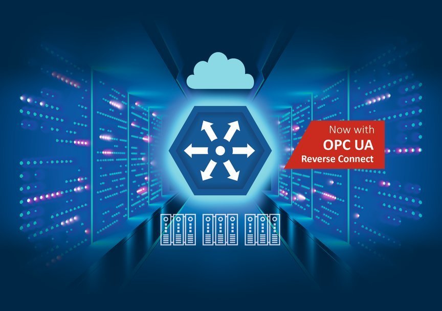 dataFEED OPC Suite Extended von Softing bietet mit OPC UA Reverse Connect zusätzliche Sicherheit bei der Datenintegration